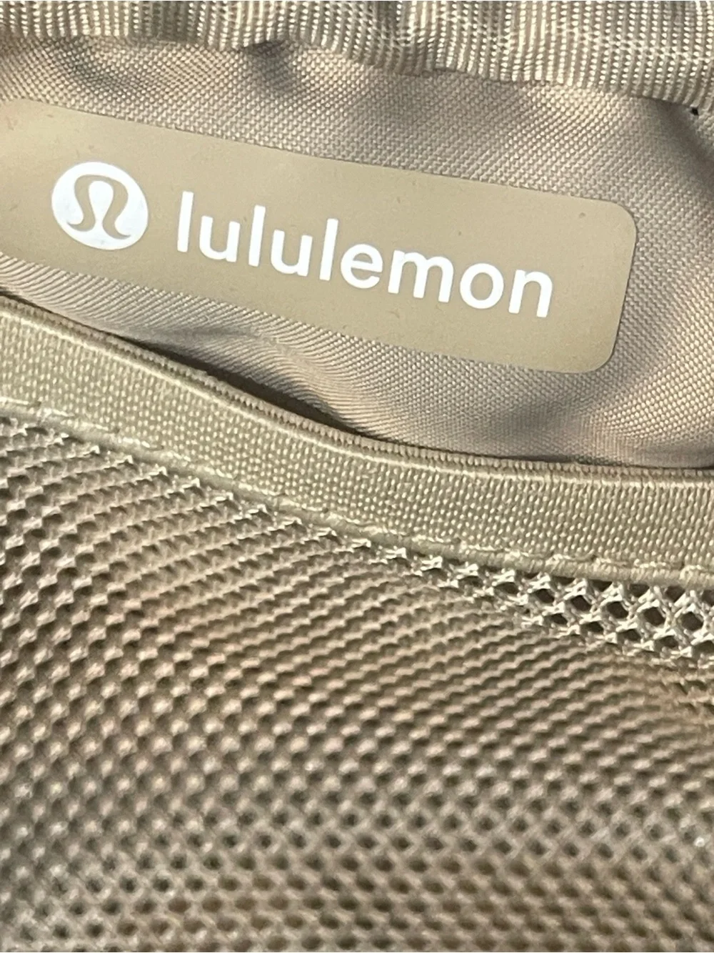 lululemon athletica Cream Sherpa Mini Belt Bag with Silver Accent